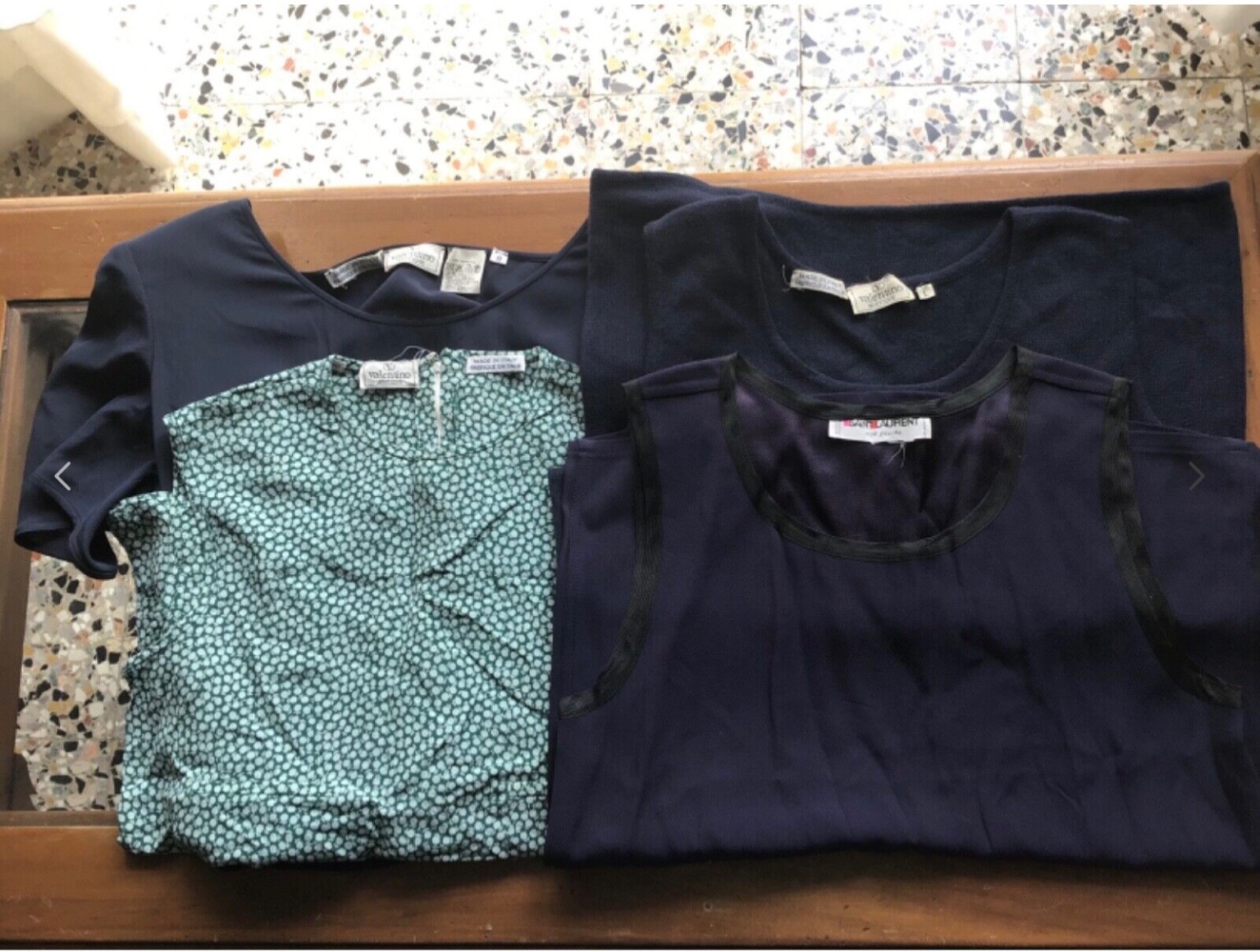 Meraviglioso lotto di 4 camicie donne Saint Laurent + Valentino Boutique Vintage