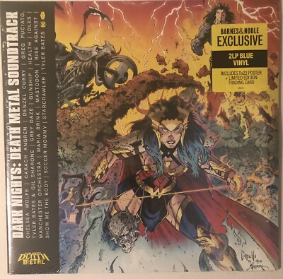 DARK NIGHTS: DEATH METAL SOUNDTRACK 2LP BLUE VINYL WITH POSTER & TRADING CARD