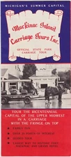 1970's Mackinac Island Carriage Tours Michigan Brochure