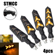 4pcs Motorcycle Led Turn Signal Indicator Blinker Amber Lights Universal Durable