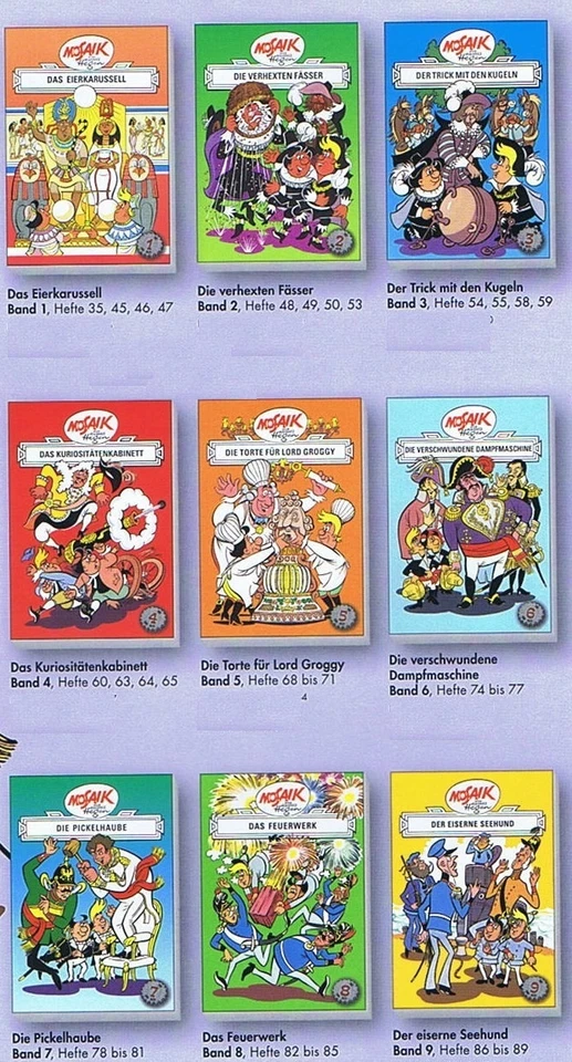 Hannes Hegen * Digedags * Einzelbände * Mosaikbücher *** Erfinderserie *** neu