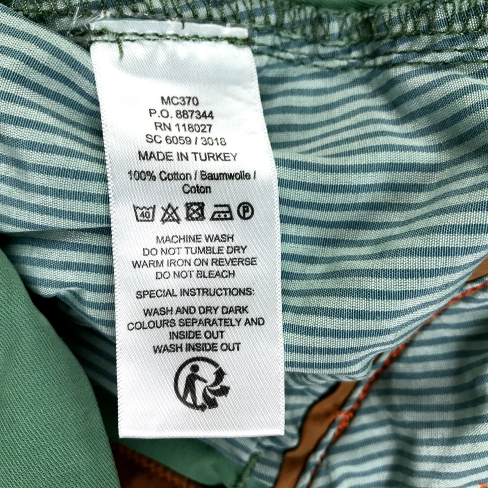 Pantalones Boden Para Hombre 34X30 Regular Verde Frente Plano Pierna Recta Pantalón Foto 4 de 4