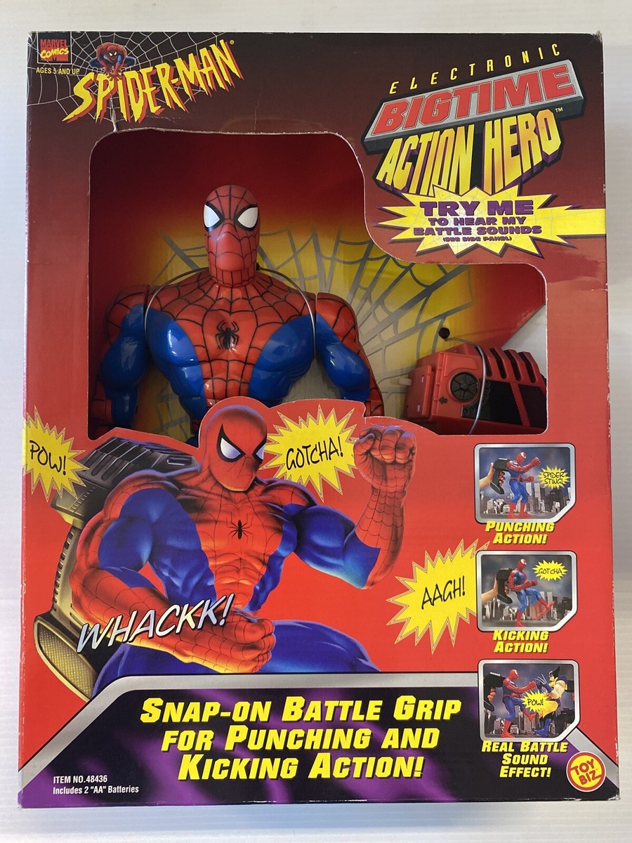 TOYBIZ ELECTRONIC BIG TIME ACTION HERO SPIDER MAN (red box) | eBay