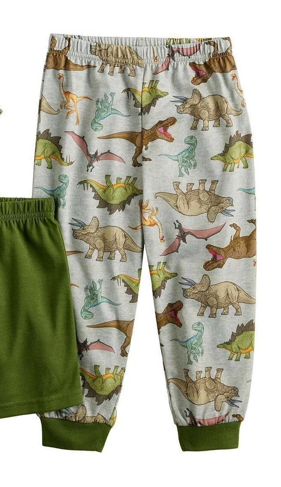 Conjunto de pijama Jurassic World camisa pantalón corto niño pequeño 3T parque dinosaurio nuevo con etiquetas Foto 3 de 3