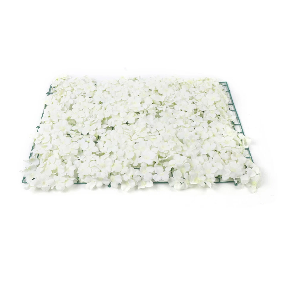 10 peças painel de parede flor artificial hortênsia seda casamento decoração floral 24""x16"" - Imagem 2 de 4