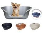 Plastic Dog Bed Basket Heavy Duty Waterproof Pet Cat Plush Cover Small 4 Colours