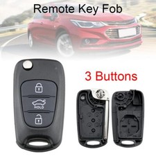 3 Buttons Flip Folding Car Key Fob Case Shell Replacement Fit for Hyundai / Kia