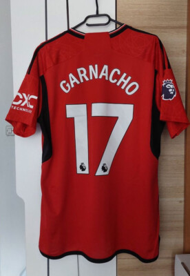 Manchester United Garnacho 17番 2023/24 Manchester United Authentic Home Jersey #17 Garnacho