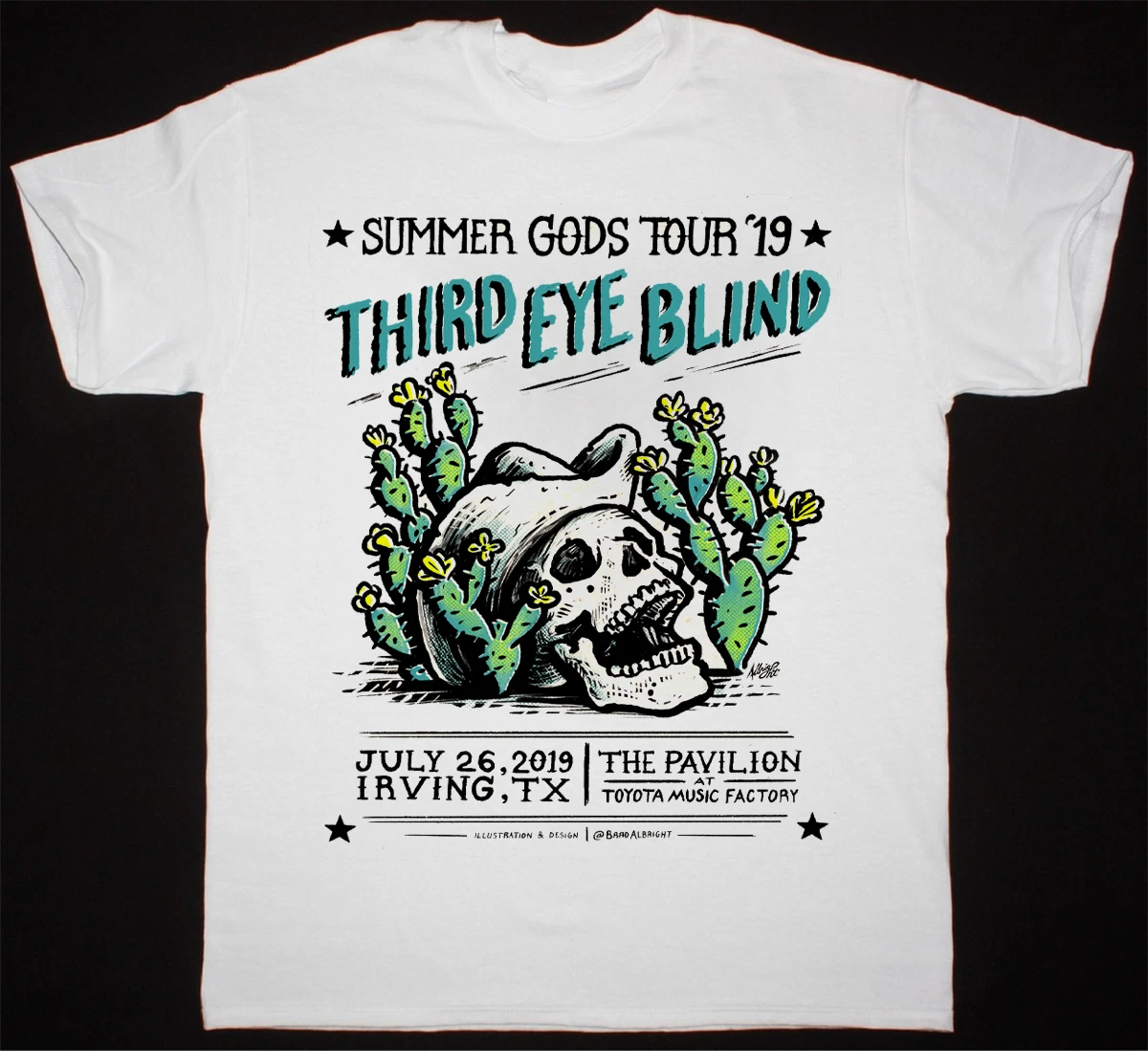 Rare Third Eye Blind - Summer Gods Tour 2019 Gift Fan White All Size Shirt