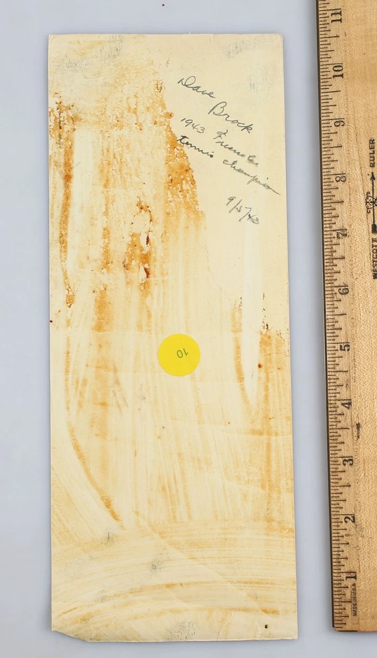 Vintage Photo Tennis 1943 Dave Brock Fresno Champion - Image 2 of 2