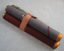 Vintage/Antique 3 Spools/ Bobbins 10" x 1" - w/Thread