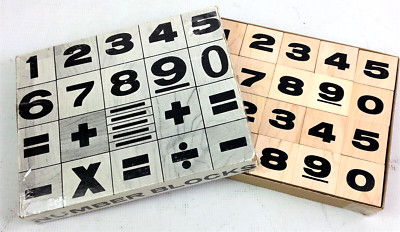 Number Blocks Skaneateles Handicrafters NB-44 Math Manipulatives Vintage
