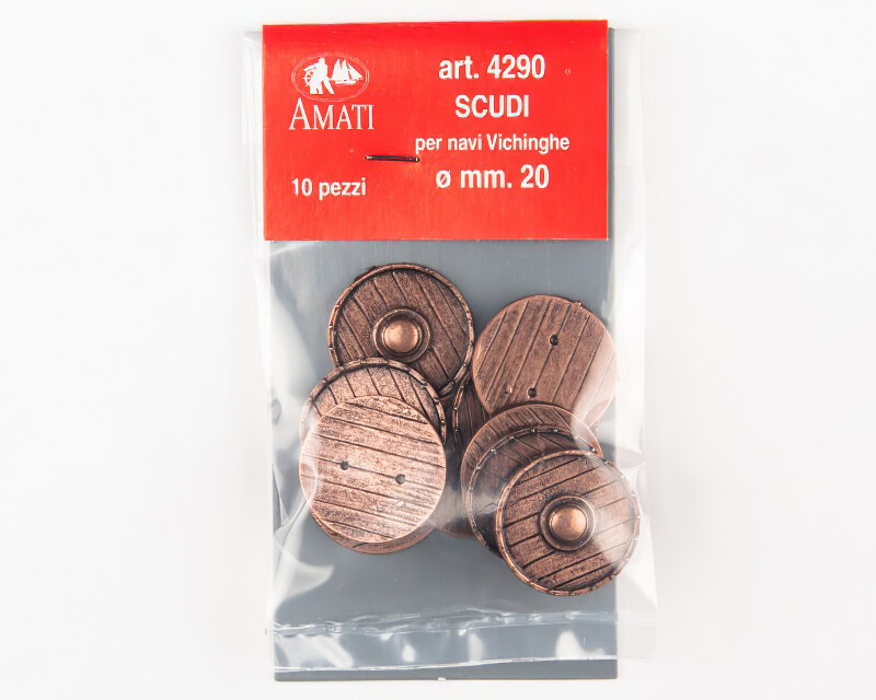 Scudi per navi Vichinghe 20 mm (10 pz) AM4290 - amati modellismo