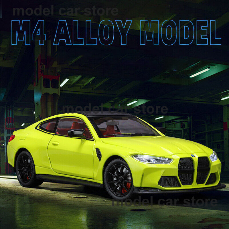 1:24 Diecast Vehicle for BMW M4 Sport Car Model Car Toy Sound Light Kids Gift