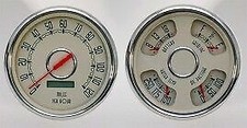 1951-1952 Ford Pickup Truck Gauges New Vintage Woodward Series Beige Face 1951-1952 Ford Pickup Truck Gauges New Vintage Woodward Series Beige Face