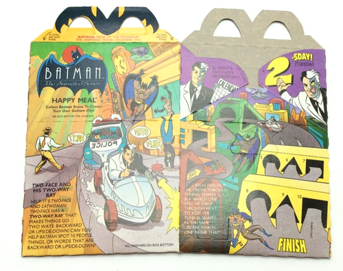 LOT OF 6 Batman The Animated Series McDonald's Happy Meal Toys & Boxes - Picture 8 of 16