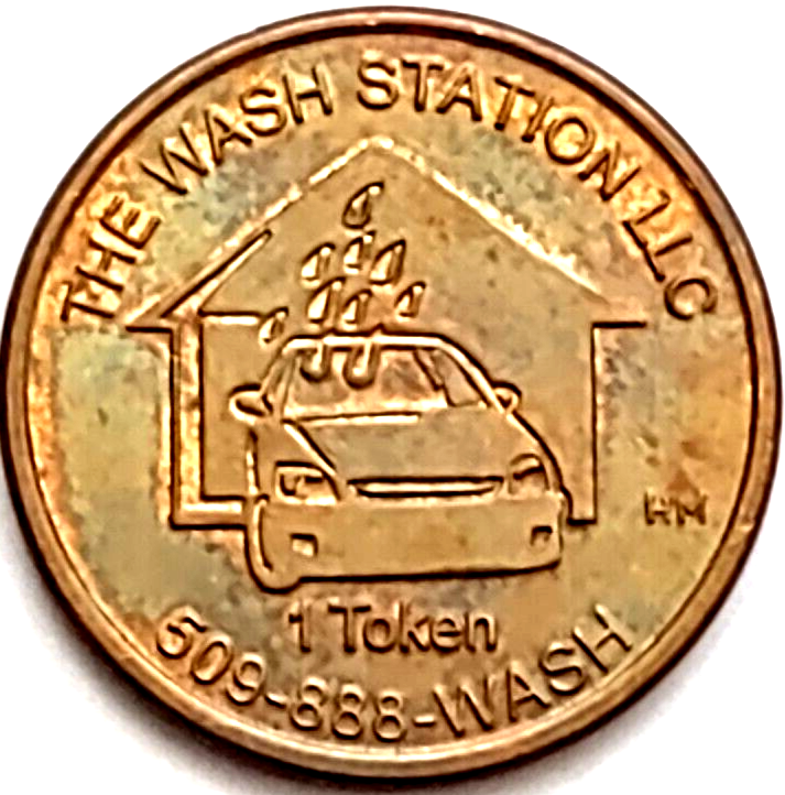 Dog Wash Token Wenatchee Washington The Wash Station Brass .9375" eBay