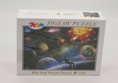 Bits and Pieces 1000 piece Puzzle Cosmic Planets Astronaut Complete NEW Sealed
