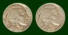 Set of 2 1935 Indian Head/Buffalo Nickels from the Philadelphia & SF Mints