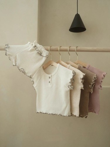 girls' short sleeved summer style baby short sleeved T-shirt+shorts 2piece set - Bild 6 von 24