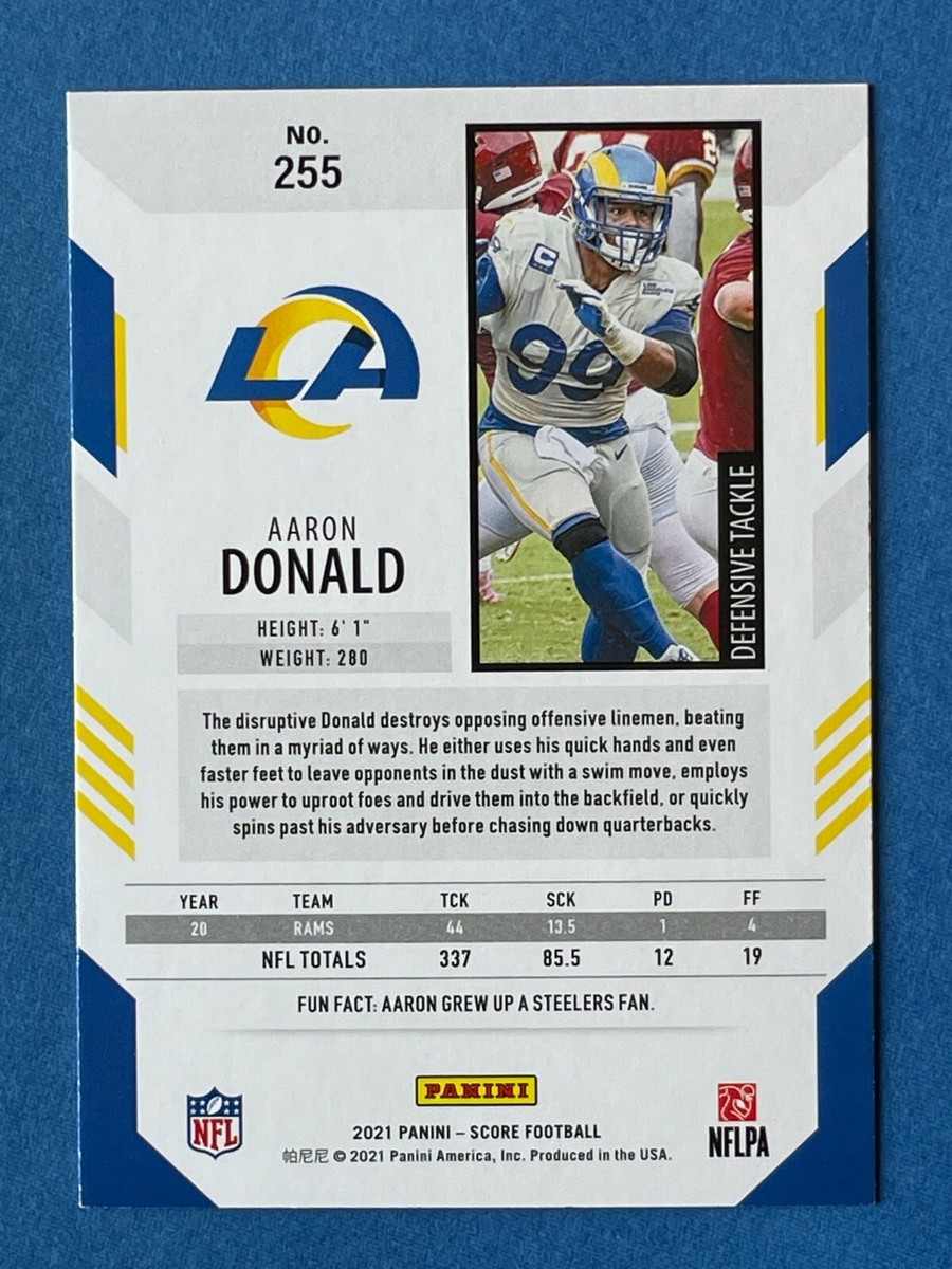 ドナルド2 2x Cards-2021 Score Base and Red Parallel #255 Aaron Donald
