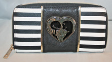 Disney Nightmare Before Christmas Black/White Stripes Wallet - Pre-Owned