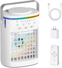 Portable Air Conditioner,Cooling Fan with 3 Speeds &3 Modes,2-8H Timer,1000ml...