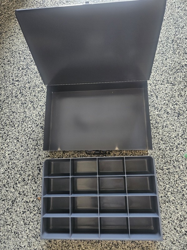 Durham Mfg Gray Compartment Box, 12 In D, 18 In W, 3 In H
