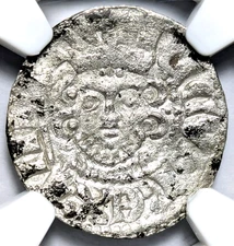 Henry III England Silver Penny 1247-72 NGC AU Details Great Britain Canterbury