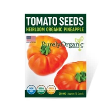 Organic Pineapple Tomato Seeds - USDA Organic, Non-GMO, Open Pollinated, Heir...