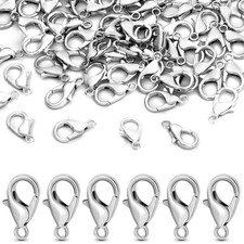 120Pcs 16Mm Lobster Clasps, Small Metal Alloy Lobster Claw Clasps for Necklace B