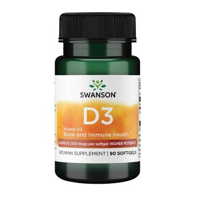 Vitamin D3 4000 IE (100 mcg) 90 Weichkapseln Swanson Health Products