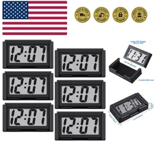 6 Pieces Mini Digital Clock Small Digital Clock Stick on Battery Operated Sel...