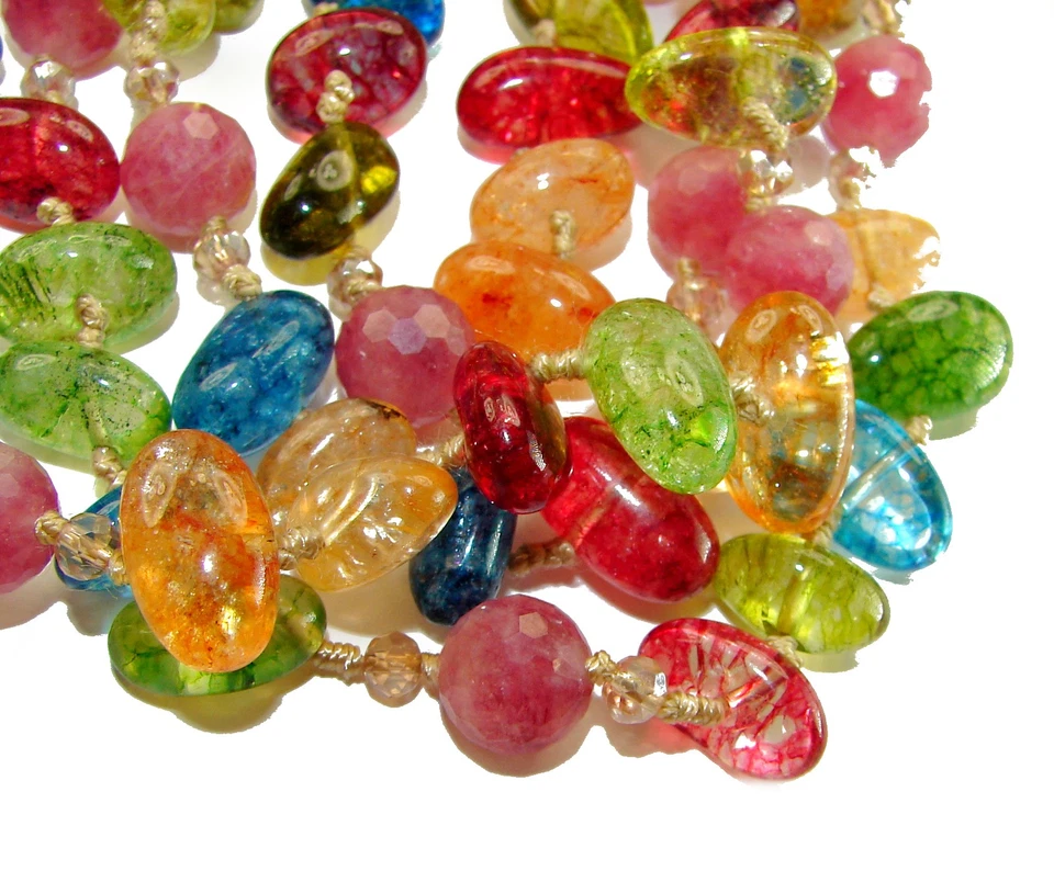 114.5ct Watermelon Tourmaline 925 Sterling Silver Necklace Pink Oval 75.5g - Image 2 of 4