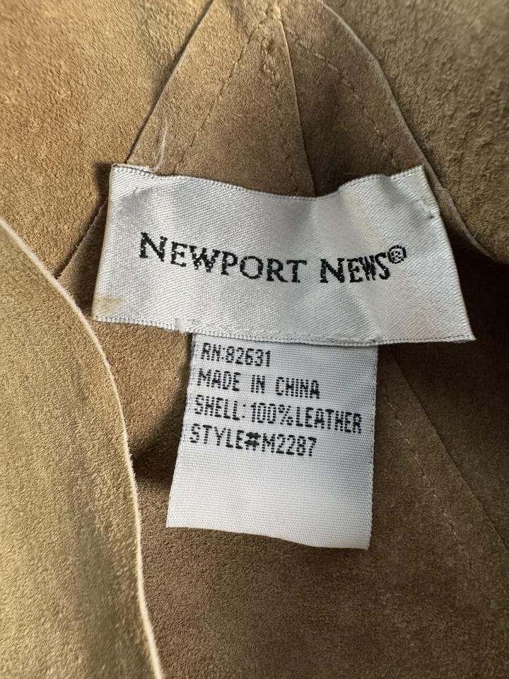 Шаль женская Newport News один размер желтовато-коричневая замша кожа бахрома втулка накидка M2287 - Изображение 3 из 4