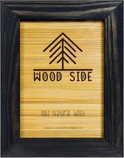 Woodside Rustic Wooden Picture Frame 11x14 - Natural Solid Eco Distressed Woo...