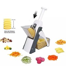 Safe Mandoline Slicer 5 in 1 Vegetable Chopper Food Potato Cutter Adjustable*+-