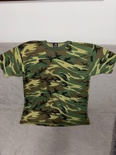 rothco green camo short sleeve t shirt xxl poly cotton XXL