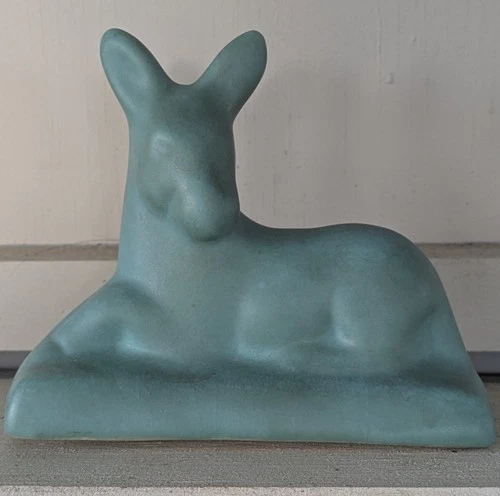 Vintage Van Briggle Pottery Reclining Deer Figurine