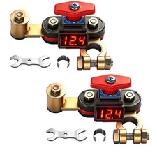 Pack Car Battery Disconnect Switch, 1/4V Battery Cut Off Switch with LED 2