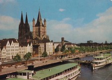 13753 Cartolina Colonia (Germania) Panorama sul Reno e Cattedrale 1968