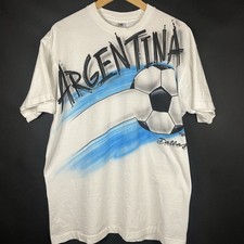 RARE 1990s Vintage Argentina Soccer Shirt 1994 World Cup Messi Single Stitch XL