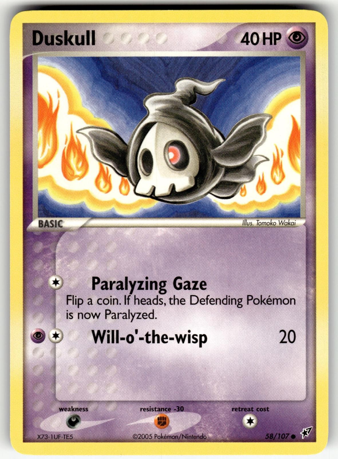 Duskull 58/107 Common Deoxys Pokemon Near Mint