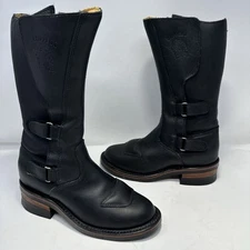 Chippewa Odessa Rally Motorcycle Boots Black Leather Women Size 5.5 B