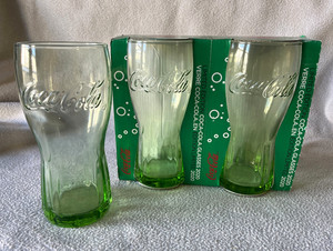 Coca Cola "Green" Glass 2020 Limited Edition McDonald's Canada set of 3