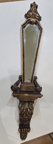 BOMBAY CO Classical Mirrored Wall Shelf Black Gold