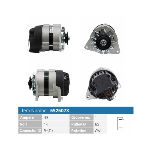 Alternator EB1774Q 9124476005 0986033310 6005701121