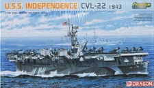 KIT MODELLINO NAVE STATICO DRAGON U.S.S. INDEPENDENCE CVL-22 1943 SCALA 1:700