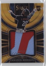 2023 Panini Select Rookie Jumbo Swatch Gold Prizm 8/10 Emmanuel Rodriguez qf8