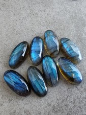 Natural Blue Labradorite Long Oval Cabochon 7x14mm To 8x16mm Loose Gemstone